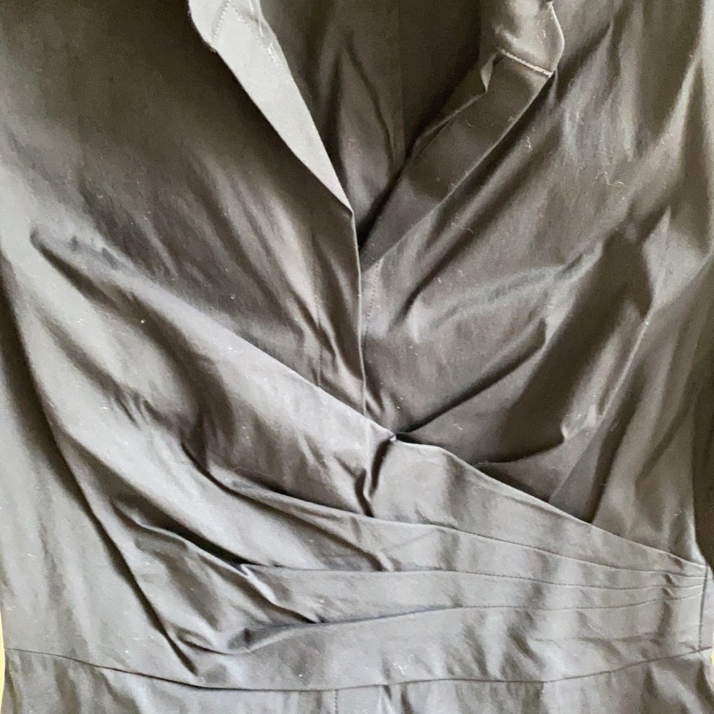 Lafayette148 Black Cotton Stretch Slimming Detail Top NeverUsed - Picture 2 of 6